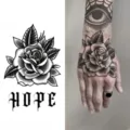 Black and white rose temporary tattoo sticker, gothic style hand and neck water transfer. - HL069 / 12x8cm