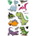 Colorful cartoon dinosaur temporary tattoo stickers sheet for kids and adults hand neck body art. - SW077 Dinosaur