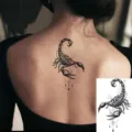 Waterproof temporary scorpion tattoo sticker for back body art, realistic black design. - HL088 / 12x8cm