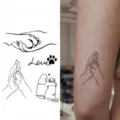 Foglio di adesivo per tatuaggio temporaneo minimalista arte lineare mano animale e umana. - HM009 / 10x8cm