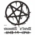 Adesivo per tatuaggio temporaneo con pentagramma nero e filo spinato stile goth - HM175 (Gotico Scuro)