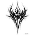 Black animal totem temporary tattoo sticker for hand and foot, cool gothic fashion style. - Pattern HL091