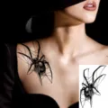 Halloween spider temporary tattoo sticker waterproof body art transfer sticker for party decor. - HL026 / 12x8cm