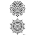 Adesivo per tatuaggio temporaneo mandala nero floreale arte corporea per braccio e mano - MZ181