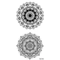 Adesivo per tatuaggio temporaneo Henna design floreale mandala nero per braccio e schiena. - MZ182