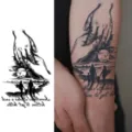 Waterproof temporary tattoo sticker family sunset design arm body art transfer sticker - HL071 / 12x8cm
