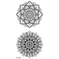 Adesivo per tatuaggio henné temporaneo mandala nero arte del corpo impermeabile design - MZ188