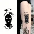 Chicano balaclava tattoo sticker waterproof temporary street art body art transfer decal - HS035 / 9.8x5.8cm