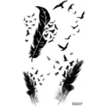 Feather bird tattoo sticker minimalist body art waterproof temporary tattoo for arm leg fashion - SS237