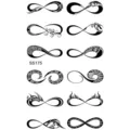 Set di adesivi per tatuaggi temporanei tribali infiniti neri impermeabili per mani - Stile SS175 (SS175)