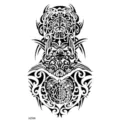 Adesivo per tatuaggio temporaneo geometrico tribale nero per arte corporea braccio gamba. - XZ098 (Totem Tribale)