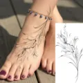 Adesivo per tatuaggio a trasferimento d'acqua con delicata arte floreale, ideale per il piede. - Stile Floreale (FO006) / 15x7cm