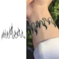 Black flame tattoo sticker temporary body art wrist sticker waterproof body transfer decors - Black Flame (HA093) / 8x8cm