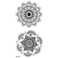 Adesivo per tatuaggio temporaneo mandala nero foglio di body art all'henné MZ190 - MZ190