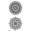 Adesivi per tatuaggi temporanei all'henné con intricati disegni floreali di mandala. - MZ192