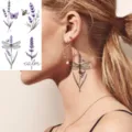 Tatouage temporaire étanche avec motif de lavande et libellule pour une belle décoration. - HS132