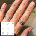 Y2K minimalist temporary finger tattoo sticker sheet waterproof cute aesthetic body art design. - Star Moon Butterfly Heart Pattern(HA162) / 8x8cm