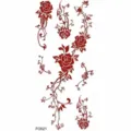 Temporary red rose vine tattoo sticker for wrist and ankle body art decoration waterproof - Red Rose Vine Style (FO021) / 15x7CM
