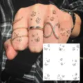 Minimalist Y2K butterfly temporary tattoo stickers for fingers, waterproof body art transfer. - Butterfly Star Line Pattern(HA166) / 8x8cm