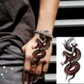 Chicano snake temporary tattoo sticker for hand body art waterproof transfer sticker - HS134 / 9.8x5.8cm