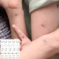 Minimalist small smiley face temporary tattoo stickers cute Y2K finger wrist body art. - Smile Face and Heart Tattoo Pattern(HA211) / 8x8cm