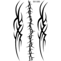 Pegatina de tatuaje temporal de tótem de espinas en blanco y negro transferencia arte - Totem de Rayas de Espinas(SS1260)