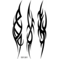 Conjunto de pegatinas de tatuaje tribal negro, pegatinas de transferencia de arte corporal. - Totem de Líneas Geométricas(SS1261)