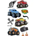 Adesivo tatuaggio temporaneo camion mostro per bambini ragazzi, design d'arte corporea. - SW082 / 9.8x5.8cm
