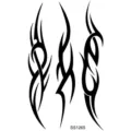 Pegatinas de tatuaje de transferencia de agua con diseños tribales negros para mano y cuello. - Totem Cool Clásico(SS1265)