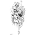 Autoadesivo per tatuaggio temporaneo universo montagna geometrico variante body art. - MZ123