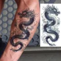 Dragon temporary tattoo sticker for arm and leg, waterproof long-lasting realistic body art. - NZ181 / 19.8x9.6CM