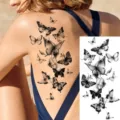 Butterfly temporary tattoo sticker for arm and back waterproof body art body sticker style - Watercolor Butterfly Style (NZ976)