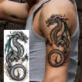 Temporary dragon tattoo sticker for arm, realistic waterproof body art design for men and women. - nz1039 / 19.8x9.6CM