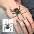 3D Spider Temporary Tattoo Sticker Waterproof Black Widow Body Art Halloween Party Decal - HM084 (3D Spider)