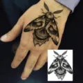 Halloween Gothic Skull Moth Temporary Tattoo Sticker Waterproof Arm Hand Art Decor - HM155 (Skull Moth)