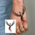 Phoenix temporary tattoo sticker for hand body art, waterproof animal design transfer sticker. - HM157 (Phoenix)