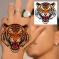 Fierce tiger hand tattoo sticker temporary waterproof body art sticker for men and women. - HA264