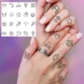 Minimalist marine life temporary finger tattoo stickers Y2K style cute waterproof art - Mini Marine Life Pattern(HA218) / 8x8cm