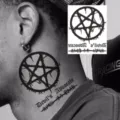 Adesivo tatuaggio temporaneo pentagramma gotico spina collo arte corpo impermeabile - HM175 / 10x8cm