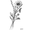 Adesivo per tatuaggio temporaneo floreale di campo minimalista per mani e collo arte. - SS707