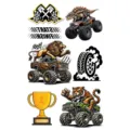 Foglio tatuaggio temporaneo camion dinosauro leone tigre adesivo bambini impermeabile. - SW709 / 9.8x5.8cm