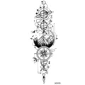 Autoadesivo del tatuaggio temporaneo universo geometrico per braccio, gamba o petto. - MZ425