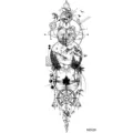 Autoadesivo temporaneo del tatuaggio della montagna dell'universo geometrico per braccio. - MZ429