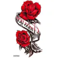 Adesivo per tatuaggio rosa fiore rosso arte corporea temporanea impermeabile mano. - SW594