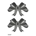 Autocollant de tatouage de nœud papillon noir transfrontalier style rétro étanche temporaire. - SS367