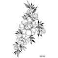 Adesivo per tatuaggio temporaneo con elegante design floreale di rosa per mano e collo. - SS762 / 9.8x5.8cm