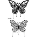 Tatouage temporaire papillon en dentelle henné minimaliste imperméable pour main et jambe style. - SS368