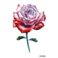 Adesivo per tatuaggio con rosa variante, bellissimo design botanico botanico per la pelle. - SW596