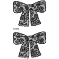 Autocollant de tatouage temporaire nœud en dentelle noire style ins art corporel floral - SS369