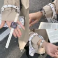 Chique gebreide stipjes horlogeband compatibel met Apple Watch, stijlvol accessoire voor dagelijks. - (S10/11 42mm) 38/40/41mm Universeel / Sterrenlicht
